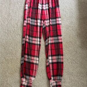 PINK Victoria's Secret Red and Black Plaid Pj pants